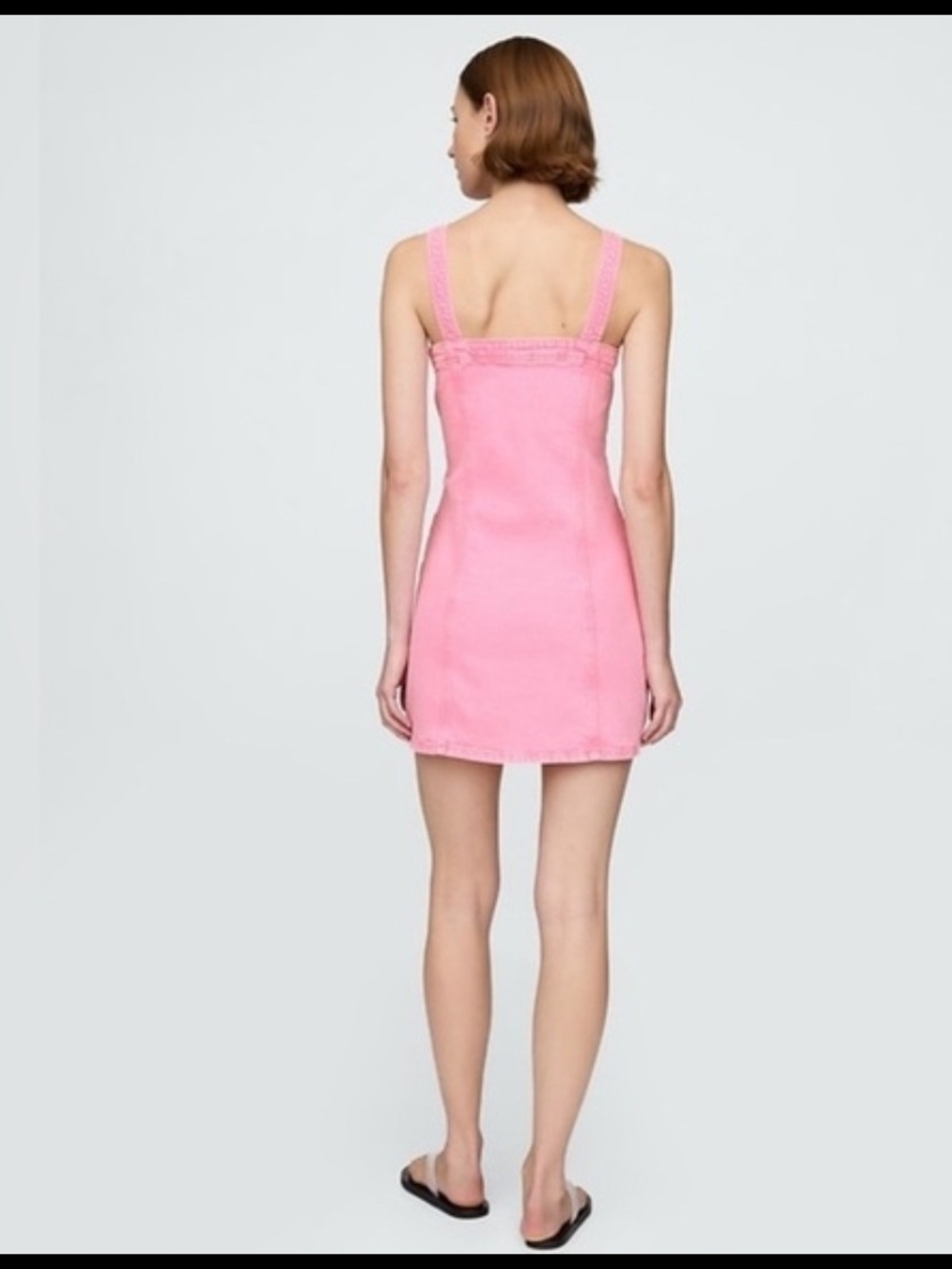 🌸💕 GAP Hot Pink Button-Front Mini Dress M - Picture 2 of 6